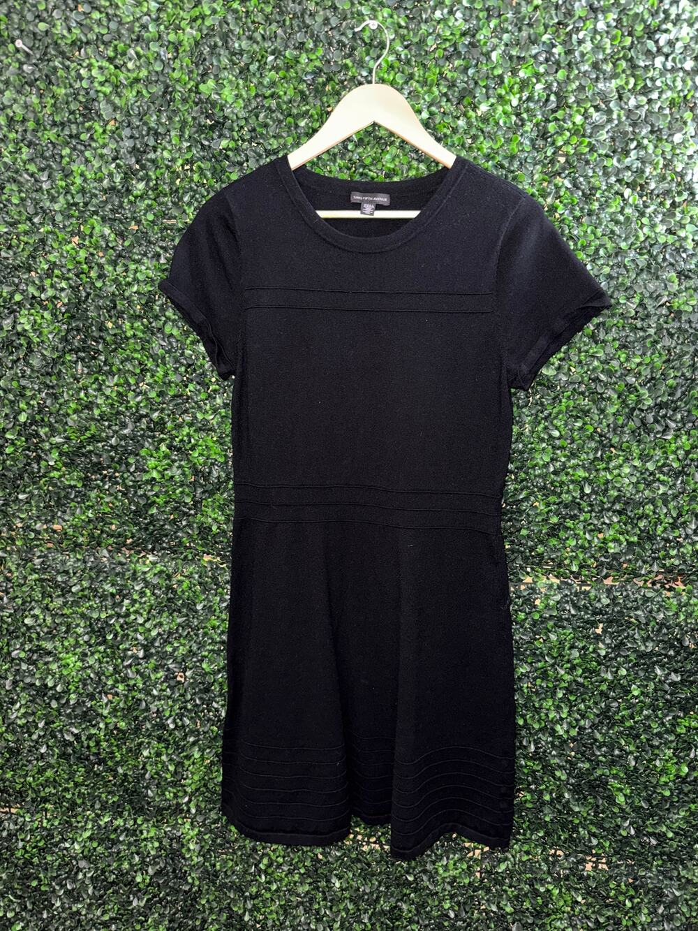 Saks Fifth Avenue, Knit Black Dress, Women’s Size  L